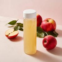 Bouteille de boisson en PET ronde personnalisée de 800 ml, en plastique pour jus, pour boissons froides, jus, thé au lait, contenant avec bouchon à vis en stock