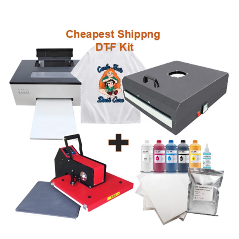 Hochwertiger Dtf-Drucker Start Kit Wärme übertragung T-Shirt Druck Film maschine Digital Inkjet A3 A4 Dtf Drucker L1800 L805