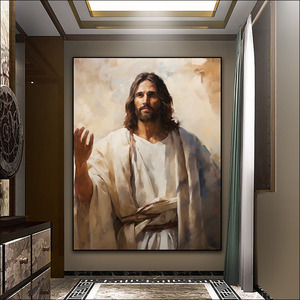 Retrato <span class=keywords><strong>de</strong></span> Jesús cristianismo decoración pintura sobre lienzo arte mural moderno religión artes LED pinturas <span class=keywords><strong>de</strong></span> diamantes - Product Image 6