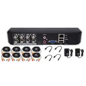 Gravador de vídeo digital 4ch 8ch dvr 5mp, gravador de vídeo digital com suporte para coax áudio ahd tvi cvi cvbs ip 5 em 1 dvr