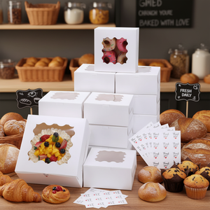Cajas Personalizadas para Cupcakes y Postres - 4x4x2.5 Pulgadas, Color Personalizado, Papel <span class=keywords><strong>de</strong></span> Grado Alimenticio, Materiales Reciclados, con Relieve - Product Image 2