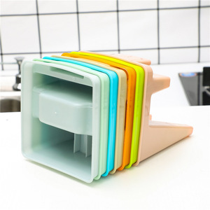 Tabletop pot lid rack, household plastic cutting board holder, no <b>drilling</b> required, integrated storage rack, new mobile pot - Product Image 3