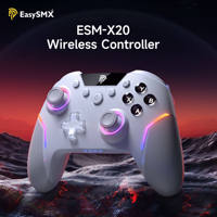 Controles de Juego Inalámbricos EasySMX X20, Controlador de Juegos Multiplataforma con Bloqueo de Gatillo y Sensores de Efecto Hall