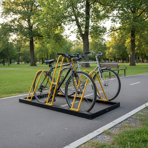 Support de vélo double face Triple Eco 40x112 cm en acier – Solution de rangement extérieur pour vélos - Product Image 3