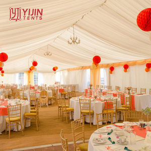 Tente de réception de mariage en PVC blanc avec structure en aluminium de 20 m, 10x15 m, luxe extérieur - Product Image 6