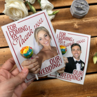 Porte-photo personnalisé pour cartes de remerciement de mariage, cadeau pour les mariés, souvenir de fête nuptiale, élégant, personnalisé, vente en gros