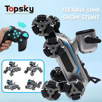 Juguete de Perro Robot a Control Remoto Inteligente con Batería, 8 Ruedas, Modelo de Coche de Acrobacias RC
