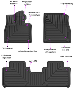 Alfombrillas SONSANG TPE para SUV <span class=keywords><strong>2023</strong></span> <span class=keywords><strong>Toyota</strong></span> <span class=keywords><strong>Corolla</strong></span> <span class=keywords><strong>Cross</strong></span>, accesorios para coche, alfombrillas decorativas impermeables para todo tipo de clima, alfombrillas especiales para coche - Product Image 4