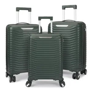 디자이너 3 피스 트롤리 백 수하물 세트 맞춤형 컬러 휴대 여행 가방 20 24 28 인치 PP 수하물