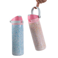 Bouteille isotherme portable durable en acier inoxydable 304, avec double couvercle à ouverture rapide, logo personnalisé pour les sports de plein air