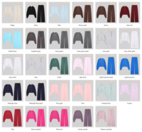 Ensemble de vêtements de sport pour femmes de la même marque, en polaire, deux pièces, pour l'hiver : veste zippée avec trous pour les pouces et pantalon de survêtement, ensemble de yoga et de fitness