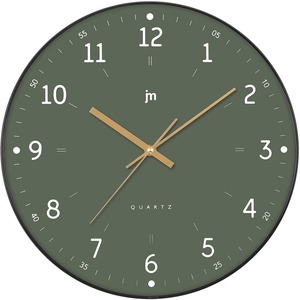 Horloge murale en MDF/ABS vert, diamètre 35 cm - Product Image 1