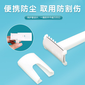 Maquinilla de afeitar desechable para mujer, para uso en axilas, color blanco, de un solo uso, cuchilla para preparación de la piel - Product Image 2