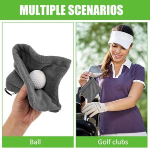 Serviette de golf portable en tissu pour clubs de golf, petite serviette de poche humide et sèche avec mousqueton, nettoyeur de balles de golf à séchage rapide, serviettes de sport en microfibre - Product Image 5