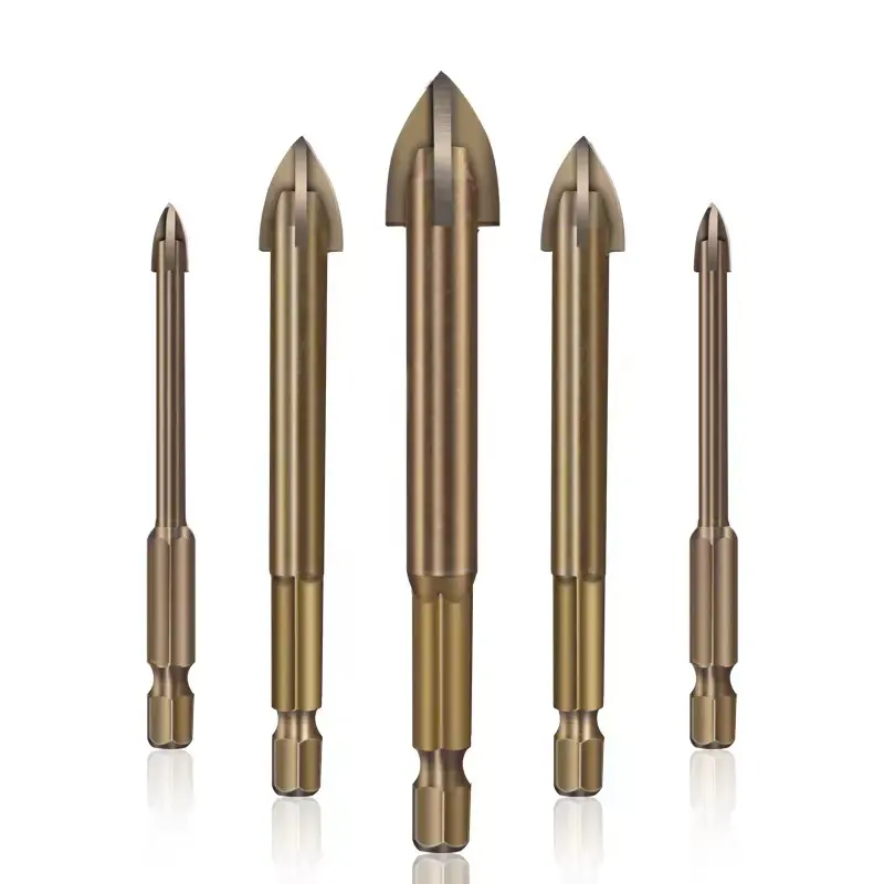 Customized 3-16mm multifunctional cross triangle head Ceramic Glass Drill Bit Tile Drill Bit Tool