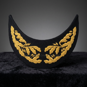 หมวกแก๊ปสายการบิน US DOUBLE ROW PEAK VISOR 682 สายรัดถักสีทอง ปีกหมวกสีดำ ปักตราปีกนก หมวกนักบิน - Product Image 1