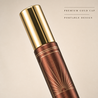 Flacon de parfum vide en gros, 35 ml, cylindrique, en verre métallisé avec capuchon argenté, flacon pulvérisateur rechargeable personnalisable avec logo, emballage