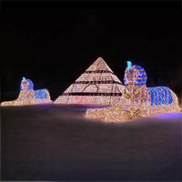 Riesige LED-Weihnachtsbeleuchtung für Außenbereich, Pyramiden-Motiv, Beleuchtete Pyramiden-Statue für Kommerzielle Festivals und Zoo-Dekoration