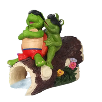 Promotion : Statue de grenouille et tortue mignonne en résine peinte à la main, pour fontaine de jardin extérieure, idéale pour les fêtes, Noël et Thanksgiving