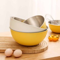 Bol mélangeur en acier inoxydable à bon prix, durable et utilisant divers matériaux, bol à salade multifonctionnel en acier inoxydable pour la restauration