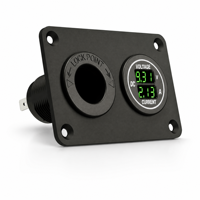 Panel Saklar LED 8 Gang Pengisi Daya USB Ganda Voltmeter Tahan Air IP65 12V/24V 10A/20A Saklar Rocker Otomotif Kapal Laut