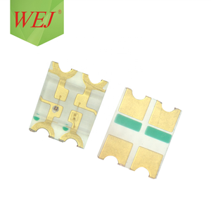 Siêu mỏng 0.35mm Độ dày chip SMD LED 3227 màu đỏ xanh bi-màu 0.06W 80-600mcd SMD LED 640nm + 517nm bi-màu LED CE ROHS - Product Image 5