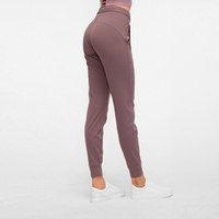 Pantalon de jogging en Nylon et Spandex pour femme, vêtement de sport, coupe Slim, pantalon de survêtement léger