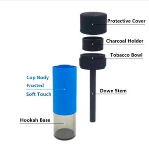 Nouveau Kit Chicha Portable en Plastique Laqué 2024 – Écologique, Mini, Idéal Cadeau avec Bol – Modèle USA Mairun 823 - Product Image 3