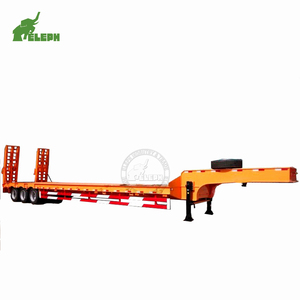 Remolque de cama baja de <span class=keywords><strong>13m</strong></span>, remolque de camión de cama baja de 14 metros, semirremolque de cama baja de 70 toneladas a la venta - Product Image 1
