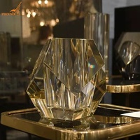 Jingpujang — Vase de luxe en cristal K9, Vase à fleurs à facettes coloré, décoration de Table, usine directe