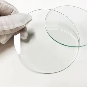 0.3mm-25mm Tempered flat clear round glass with High light transmittance