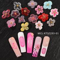 30PCS/kit Kawaii Handmade Nail Art Resin Charms 3D Design Nail Acrylic Flowers Acrylic flower