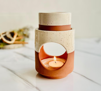 Brûleur à huile en céramique, chauffe-cire, porte-bougie chauffe-plat, diffuseur d'aromathérapie, décoration de salle de spa et de yoga, cadeau anti-stress