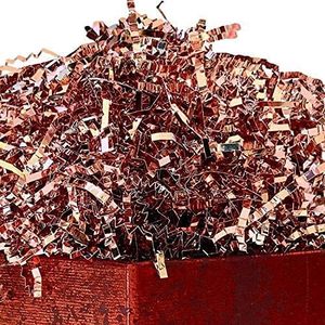 50/100G Carta Metallica Oro Rosa Tagliata a Strisce Riempitivo Rosa Erba Sintetica Filamenti di Carta per Artigianato Confezioni Regalo Borse Vendita al Dettaglio - Product Image 3