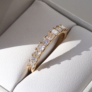 IGI Certified Vvs Princess Lab Made Diamond Wedding <b>Ring</b> Hot Selling 925 <b>Silver</b> Lab Created Diamond Band <b>Ring</b> Women Fine Jewelry - Product Image 1