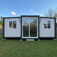 Maison conteneur pliable, portable et extensible, avec structure en acier galvanisé, maisonnette modulaire préfabriquée, maison mobile, cabane, pod, style moderne