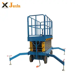 500kg 6m 8m 10m 14m Mobile Hydraulic Electric Lifting Up Down Scissor Lift Manual Move Scissor Lift With Electric Scaffolding