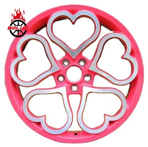 Jantes BOLUN usinées, roues roses et noires, jantes en forme de cœur, 16 17 <span class=keywords><strong>18</strong></span> 19 20 21 22 23 pouces, forgées - Product Image 2