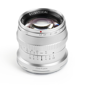 TTArtisan 50mm F1.2 APS-C messa a fuoco manuale obiettivo per Nikon Z Sony E <span class=keywords><strong>Fujifilm</strong></span> X M43 <span class=keywords><strong>Canon</strong></span> EOS-M montaggio fotocamera DSLR nuovo argento - Product Image 3