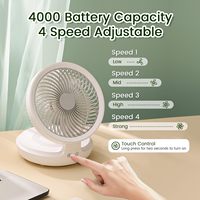 Corée Japon Mini ventilateur de bureau ventilateurs muraux refroidisseur d'air pliable Usb ventilateurs de table portables et rechargeables avec télécommande