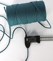 Vente en gros de cordon tressé décoratif coloré DIY corde 4mm cordon macramé cordon en coton tressé