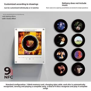 Veilleuse magnétique pour réfrigérateur avec capteur NFC, commande <span class=keywords><strong>vocale</strong></span> automatique, image personnalisable, autocollant en acrylique - Product Image 6