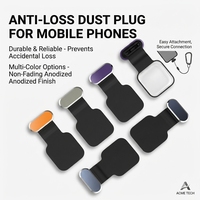 Bouchon anti-poussière en alliage d'aluminium pour téléphone portable, type C USB C, protection contre la poussière pour smartphone et tablettes