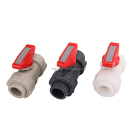 Fabricant de vanne à bille en plastique série OEM 2 voies 3 voies toutes tailles PVC PPH PVDF vanne à bille pour tuyau d'eau