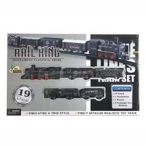 19 Uds. Conjunto de modelo de tren clásico ensamblado simulación de coche de riel eléctrico juguetes para niños - Product Image 2