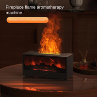Diffuseur d'Huiles Essentielles Aromatiques Avec Télécommande, Minuteur, Simulation de Flamme, Humidificateur et Veilleuse de Table pour Maison, Bureau ou Cadeau