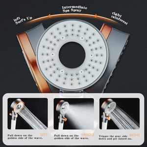 إكسسوارات حمام بدش محمول متعدد الوظائف برأس لهطول الأمطار قابل للتعديل من الجانبين عالي الضغط - Product Image 5