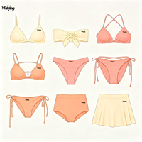 Ensemble de bikinis pour femmes avec logo personnalisé, OEM ODM, séchage rapide, maillots de bain recyclés, échantillon disponible, faible MOQ, fabricant de maillots de bain