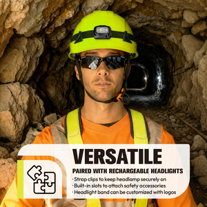 Casque de sécurité électrique HIGHVIZ ABS Type II Classe E, anti-choc, <span class=keywords><strong>suspension</strong></span> à 4 points en <span class=keywords><strong>tissu</strong></span>, visière transparente/noire, EN 397 - Product Image 4