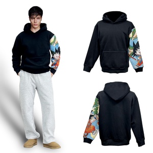 Servizio ODM e OEM Felpa Pullover Personalizzata <span class=keywords><strong>Anime</strong></span> in Stile Arazzo con Tessuto Jacquard Intrecciato e Cappuccio Cucito a Manica Rapida - Product Image 1